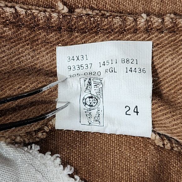 Vintage Lee Jeans Womens 16 Brown High Rise Tapered Leg Cotton Denim Casual - Picture 6 of 11